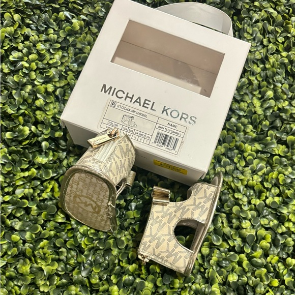 Gold Michael Kors Sandles - Picture 2 of 4